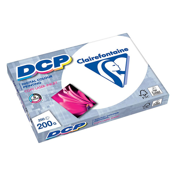 Clairefontaine DCP papier 1 pak van 250 vel A4 - 200 grams 1807C 250486 - 1