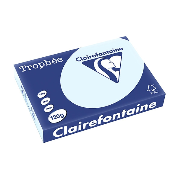 Clairefontaine gekleurd papier azuurblauw 120 grams A4 (250 vel) 1214PC 250077 - 1