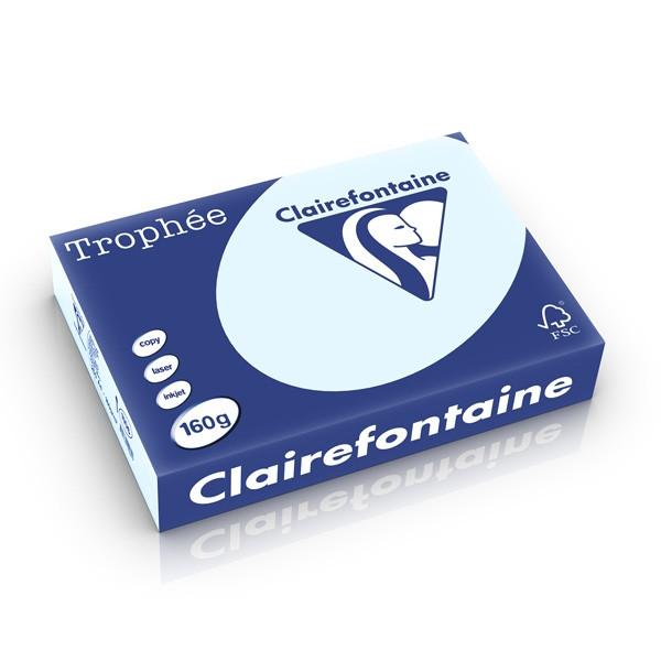 Clairefontaine gekleurd papier azuurblauw 160 grams A4 (250 vel) 2633PC 250249 - 1