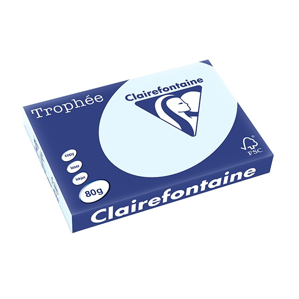 Clairefontaine gekleurd papier azuurblauw 80 grams A3 (500 vel) 1881PC 250113 - 1