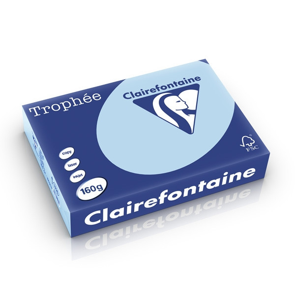 Clairefontaine gekleurd papier blauw 160 grams A4 (250 vel) 1106PC 250248 - 1