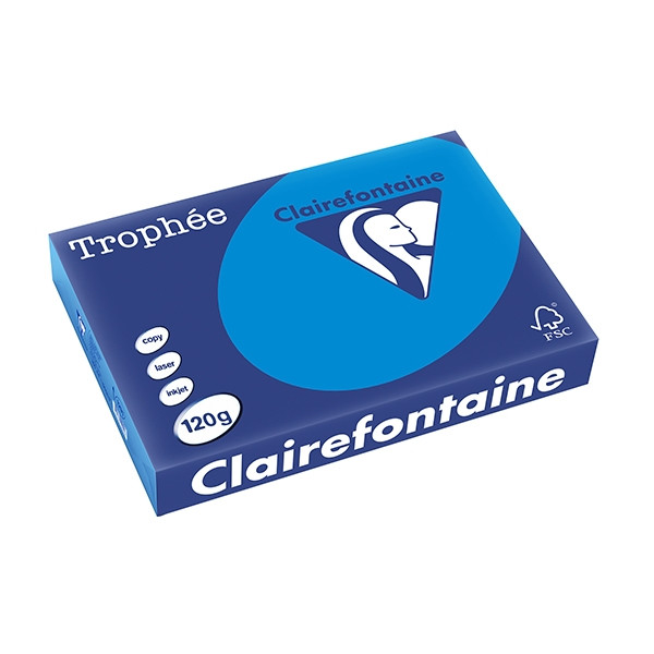 Clairefontaine gekleurd papier caribbean blauw 120 grams A4 (250 vel) 1291PC 250083 - 1