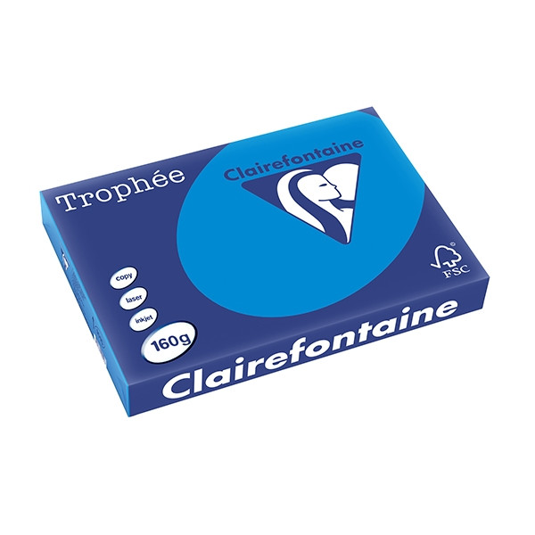 Clairefontaine gekleurd papier caribbean blauw 160 grams A3 (250 vel) 1015PC 250157 - 1