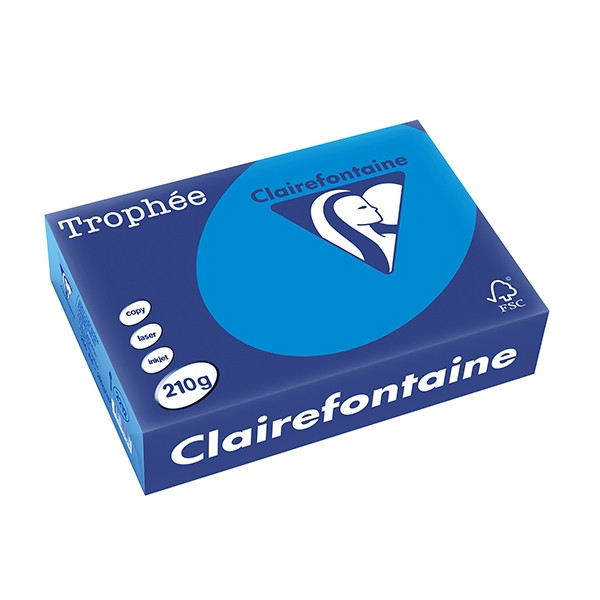 Clairefontaine gekleurd papier caribbean blauw 210 grams A4 (250 vel) 2212PC 250101 - 1