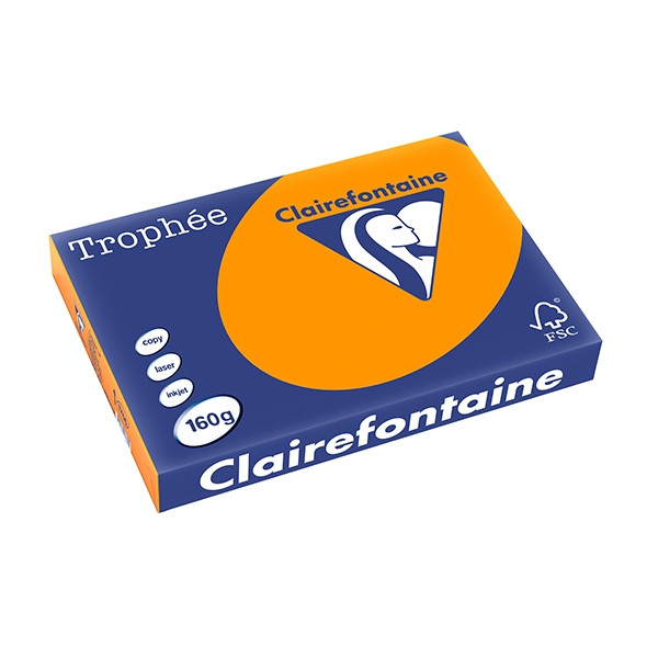 Clairefontaine gekleurd papier fel oranje 160 grams A3 (250 vel) 1766PC 250152 - 1