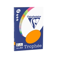 Clairefontaine gekleurd papier fel oranje 80 grams A4 (100 vel) 4110C 250042