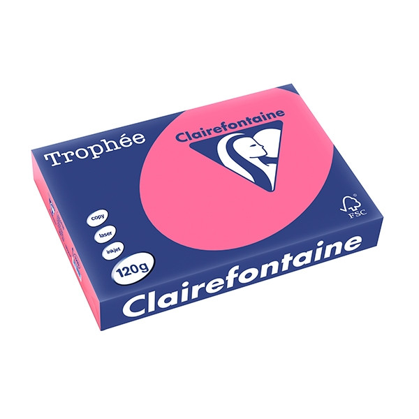 Clairefontaine gekleurd papier fuchsia 120 grams A4 (250 vel) 1219PC 250081 - 1