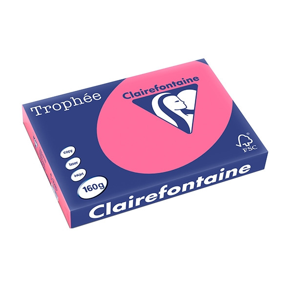Clairefontaine gekleurd papier fuchsia 160 grams A3 (250 vel) 1048PC 250155 - 1