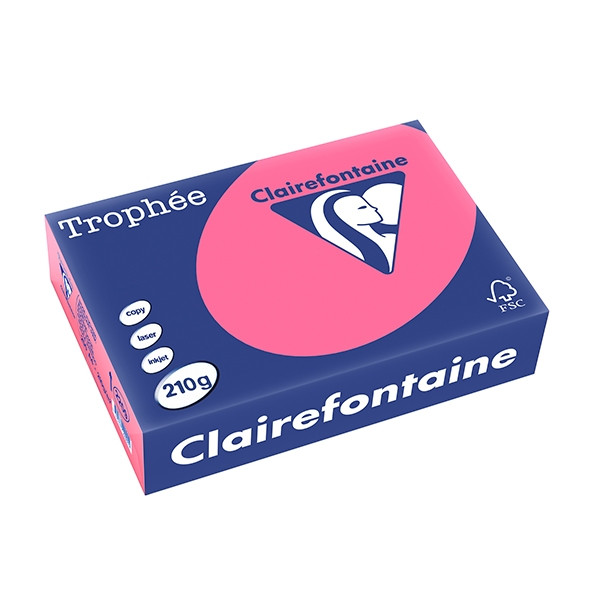 Clairefontaine gekleurd papier fuchsia 210 grams A4 (250 vel) 2209PC 250099 - 1