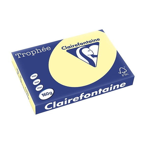 Clairefontaine gekleurd papier geel 160 grams A3 (250 vel) 2640PC 250147 - 1