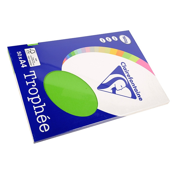 Clairefontaine gekleurd papier grasgroen 160 grams A4 (50 vel) 4165 250029 - 1