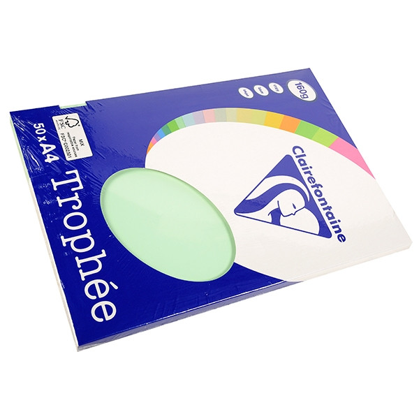 Clairefontaine gekleurd papier groen 160 grams A4 (50 vel) 4155 250020 - 1