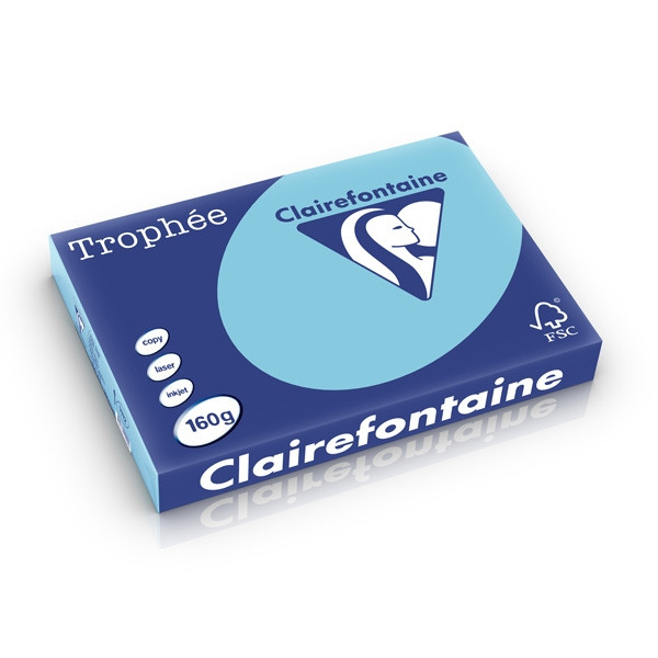 Clairefontaine gekleurd papier helblauw 160 grams A3 (250 vel) 1112PC 250277 - 1