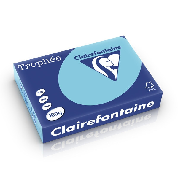 Clairefontaine gekleurd papier helblauw 160 grams A4 (250 vel) 1105PC 250247 - 1