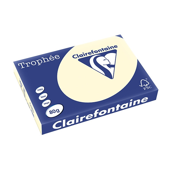 Clairefontaine gekleurd papier ivoor 80 grams A3 (500 vel) 1252PC 250107 - 1