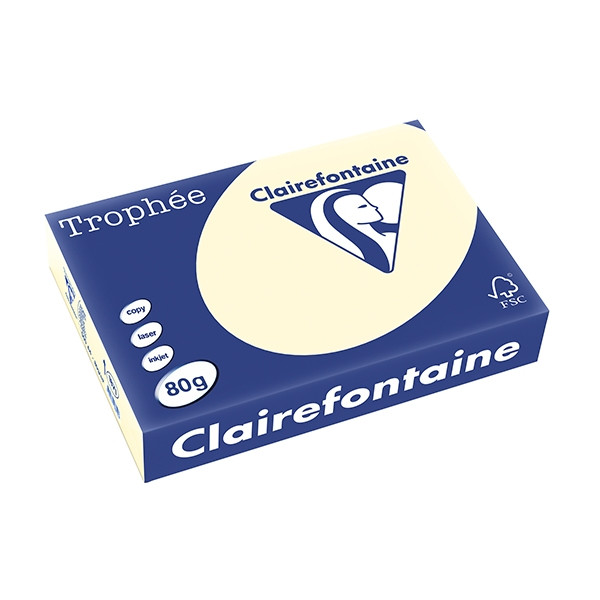 Clairefontaine gekleurd papier ivoor 80 grams A4 (500 vel) 1871PC 250048 - 1
