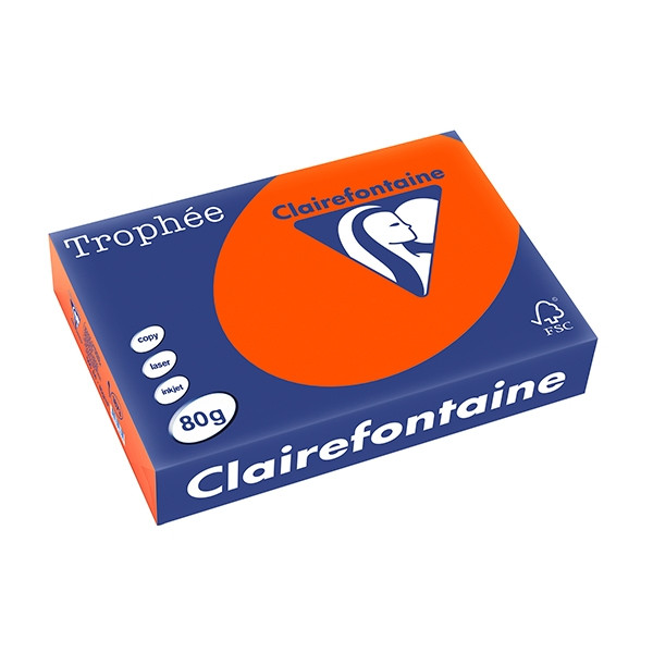 Clairefontaine gekleurd papier kardinaalrood 80 grams A4 (500 vel) 1873PC 250055 - 1