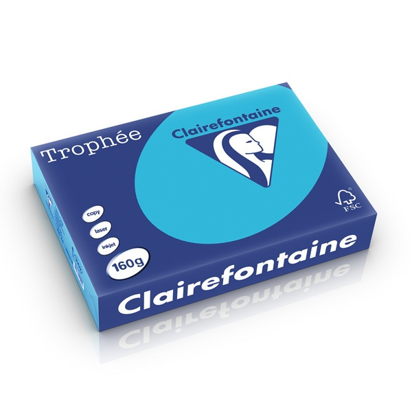 Clairefontaine gekleurd papier koningsblauw 160 grams A4 (250 vel) 1052PC 250260 - 1