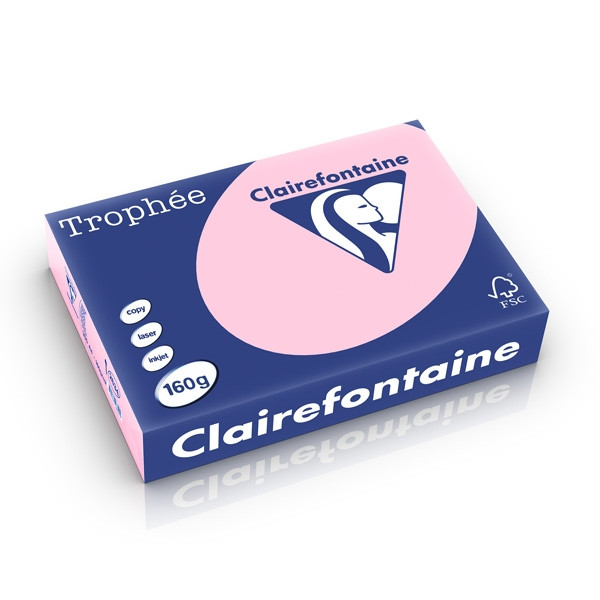 Clairefontaine gekleurd papier roze 160 grams A4 (250 vel) 2634PC 250243 - 1