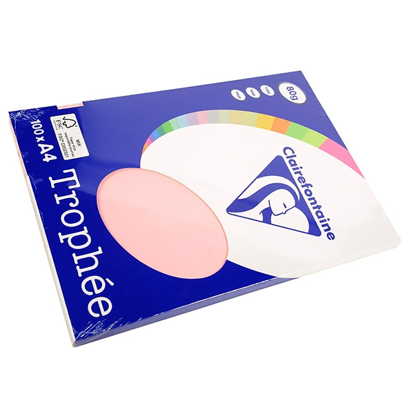handicap tennis halen Clairefontaine gekleurd papier roze 80 grams A4 (100 vel) Clairefontaine  123inkt.nl