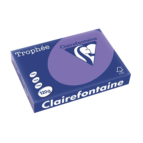 Clairefontaine gekleurd papier violet 120 grams A4 (250 vel) 1220PC 250082 - 1