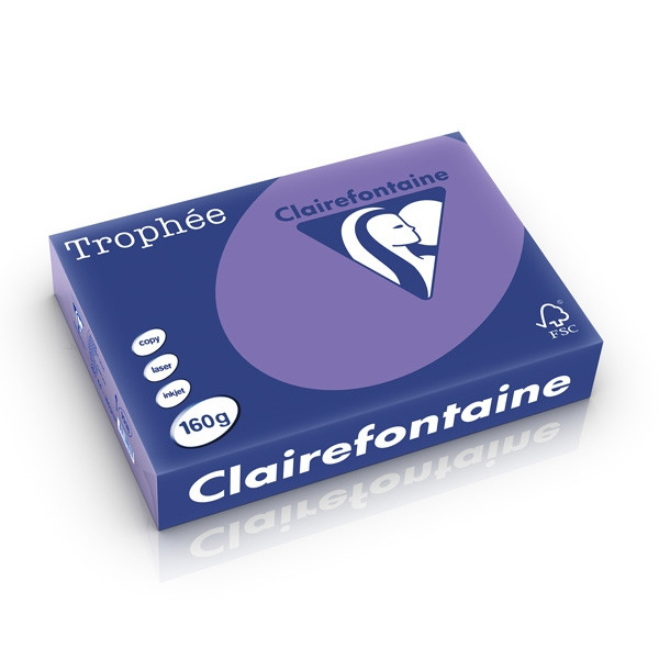 Clairefontaine gekleurd papier violet 160 grams A4 (250 vel) 1018PC 250259 - 1