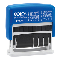 Colop S120/WD tekst- en datumstempel zelfinktend blauw/rood 104963 229149