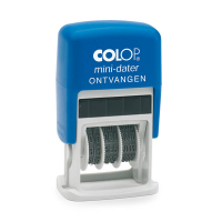 Colop S160 'Ontvangen' tekst- en datumstempel zelfinktend blauw/rood 105281 229153