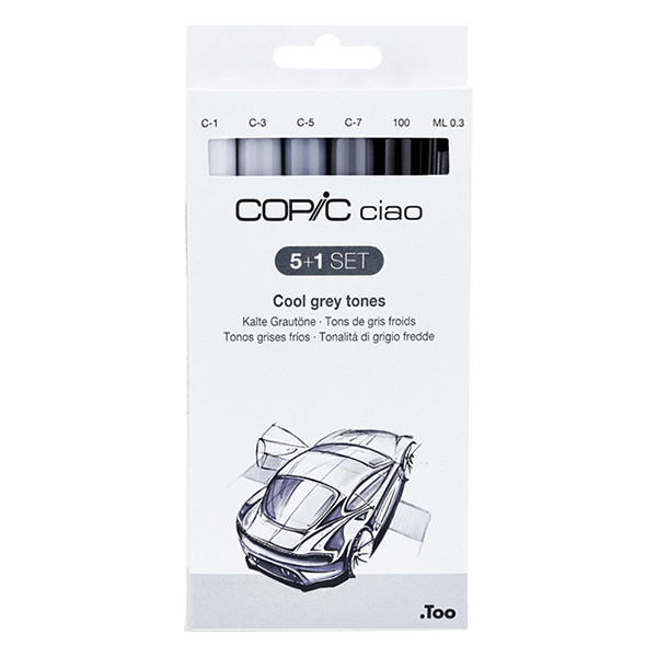 Copic Ciao markerset Cool Grey Tones (6 stuks) 22075554 311014 - 1