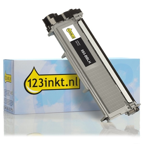 Dell 593-BBLH toner zwart hoge capaciteit (123inkt huismerk) 593-BBLHC 086103 - 1