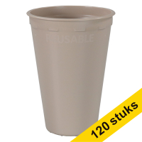 Depa Aanbieding: 3x Depa herbruikbare beker taupe (40 stuks)  402758