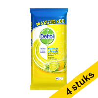 Aanbieding: 4x Dettol hygiënische doekjes Citroen (80 stuks)