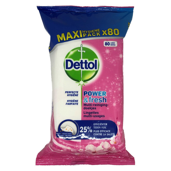 Dettol hygiënische doekjes Kersenbloesem (80 stuks)  SDE00076 - 1