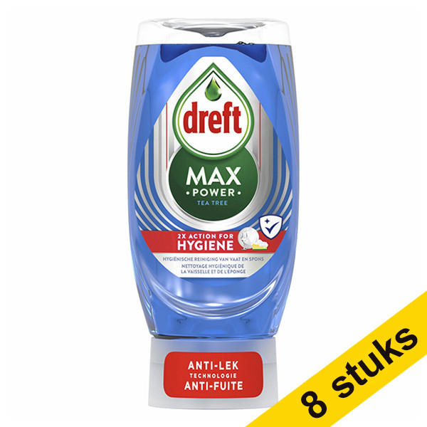 Dreft Aanbieding: 8x Dreft Max Power Hygiene afwasmiddel (370 ml)  SDR05179 - 1