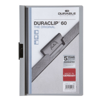 Durable Duraclip klemmap grijs A4 voor 60 vel 220910 310145