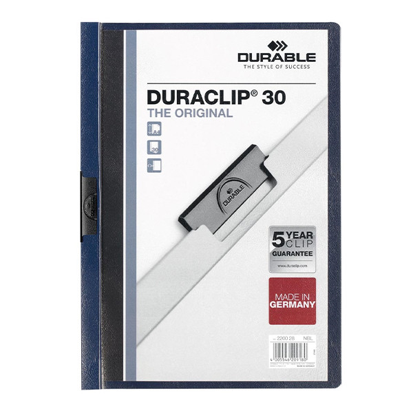 Durable Duraclip klemmap nachtblauw A4 voor 30 vel 220028 310139 - 1