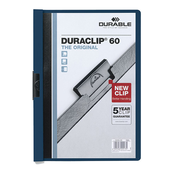 Durable Duraclip klemmap nachtblauw A4 voor 60 vel 220928 310146 - 1