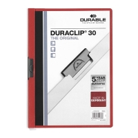 Durable Duraclip klemmap rood A4 voor 30 vel 220003 310042