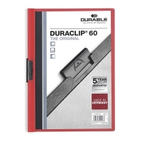 Durable Duraclip klemmap rood A4 voor 60 vel 220903 310047