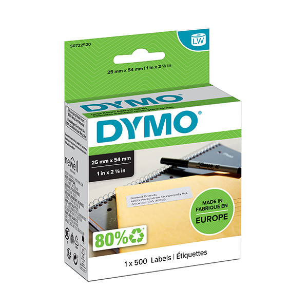 Dymo S0722520 / grote etiketten voor retouradres (origineel)