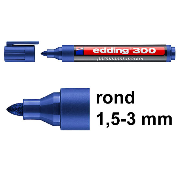 Edding 300 permanent marker blauw (1,5 - 3 mm rond) 4-300003 246317 - 1