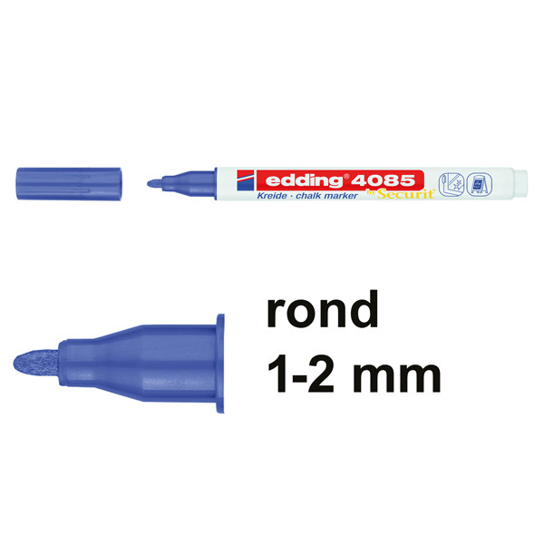 Edding 4085 krijtstift metallic paars (1 - 2 mm rond) 4-4085078 240108 - 1