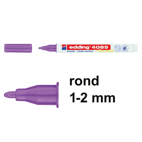 Edding 4085 krijtstift metallic roze (1 - 2 mm rond) 4-4085079 240109 - 1