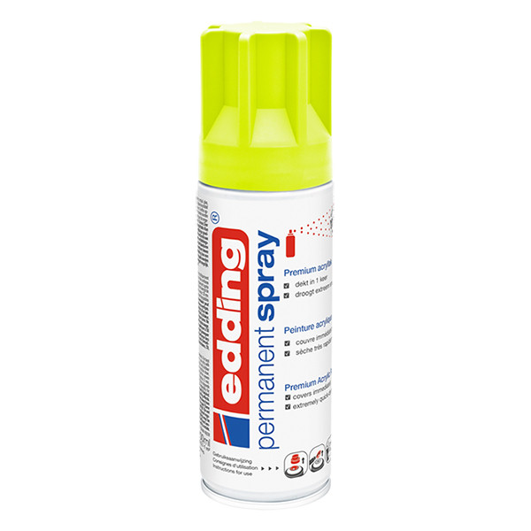 Edding 5200 permanente acrylverf spray mat neongeel (200 ml) 4-NL5200965 240555 - 1