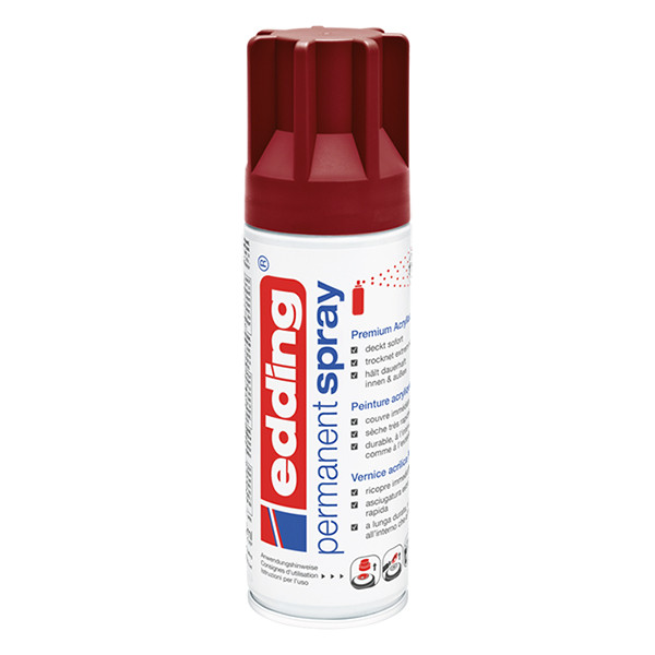 Edding 5200 permanente acrylverf spray mat purperrood (200 ml) 4-5200912 239056 - 1