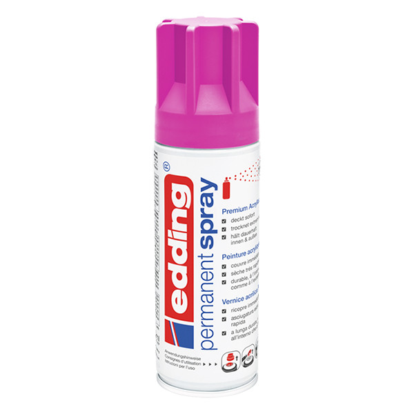 Edding 5200 permanente acrylverf spray mat telemagenta (200 ml) 4-5200909 239053 - 1