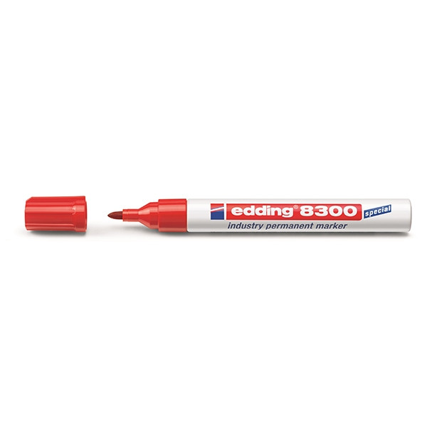 Edding 8300 industriële permanent marker rood - 3 mm Edding 123inkt.nl