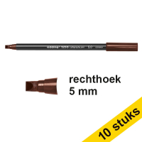 Aanbieding: 10x Edding 1255 kalligrafiepen donkerbruin (5 mm)