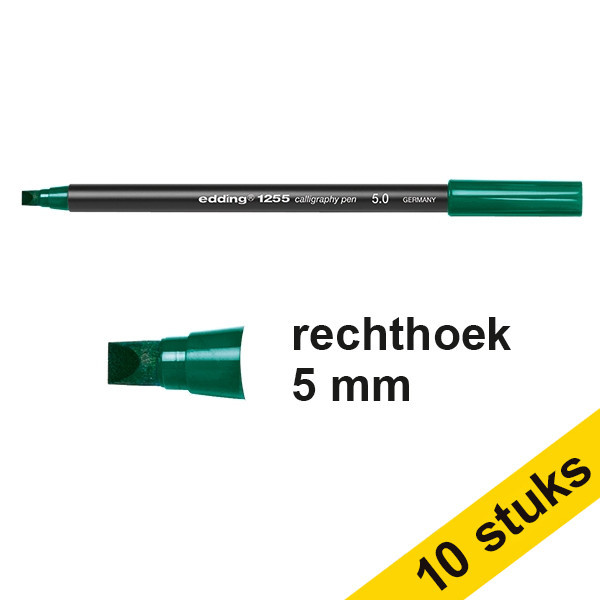 Edding Aanbieding: 10x Edding 1255 kalligrafiepen flesgroen (5 mm)  239601 - 1