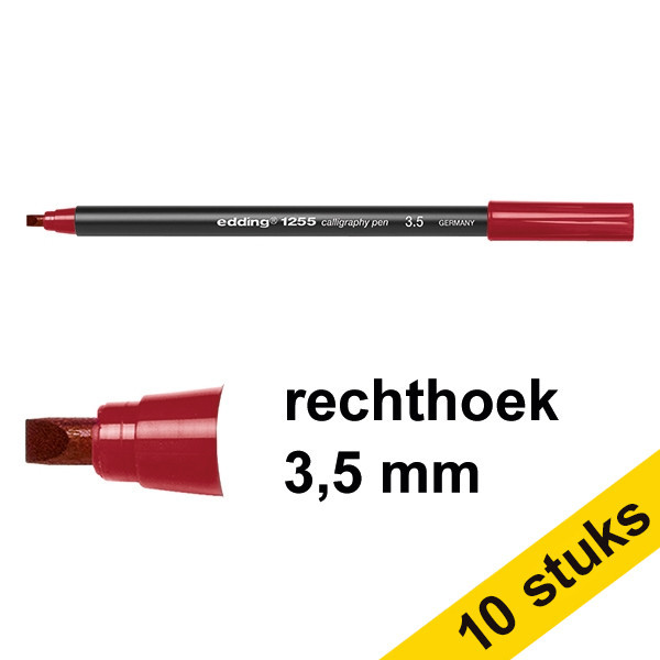 Edding Aanbieding: 10x Edding 1255 kalligrafiepen karmijn (3,5 mm)  239603 - 1